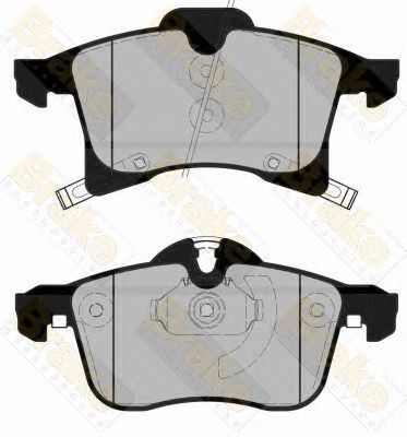 BRAKE ENGINEERING pa1593 -  Комплект тормозных колодок, дисковый тормоз